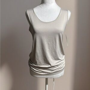 Elegant Cream Sleeveless Top